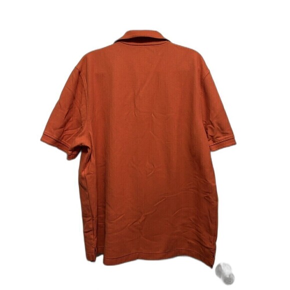 LL Bean Mens Traditional Fit Short Sleeve Polo Shirt XL Regular Solid Orange - Picture 2 of 15